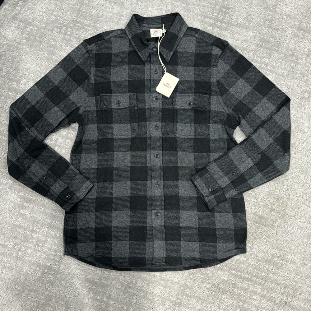 Faherty NWT Legend Sweater Shirt Buffalo Print L